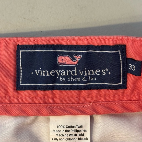 Vineyard Vines Pink Flat Front Summer Shorts Size 33 - Picture 7 of 9